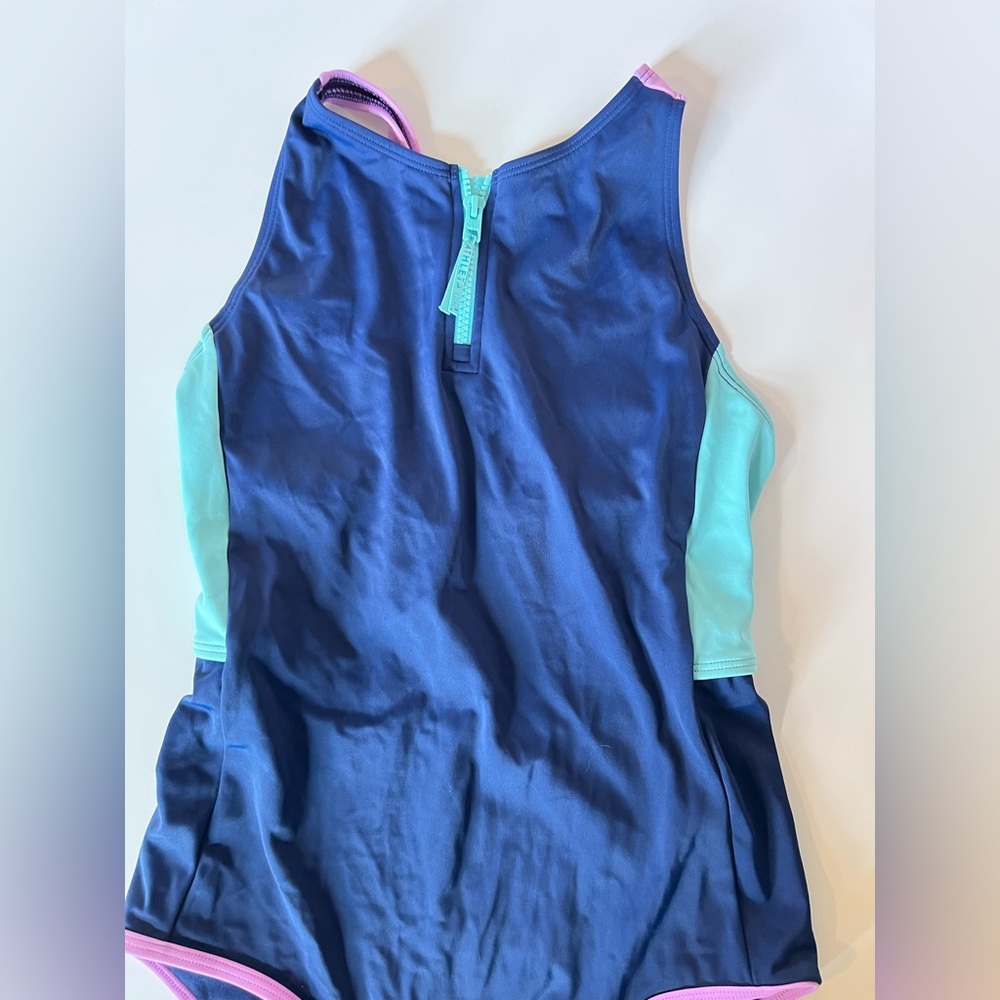 Athleta Kids Swim One Piece in Blue and Aqua